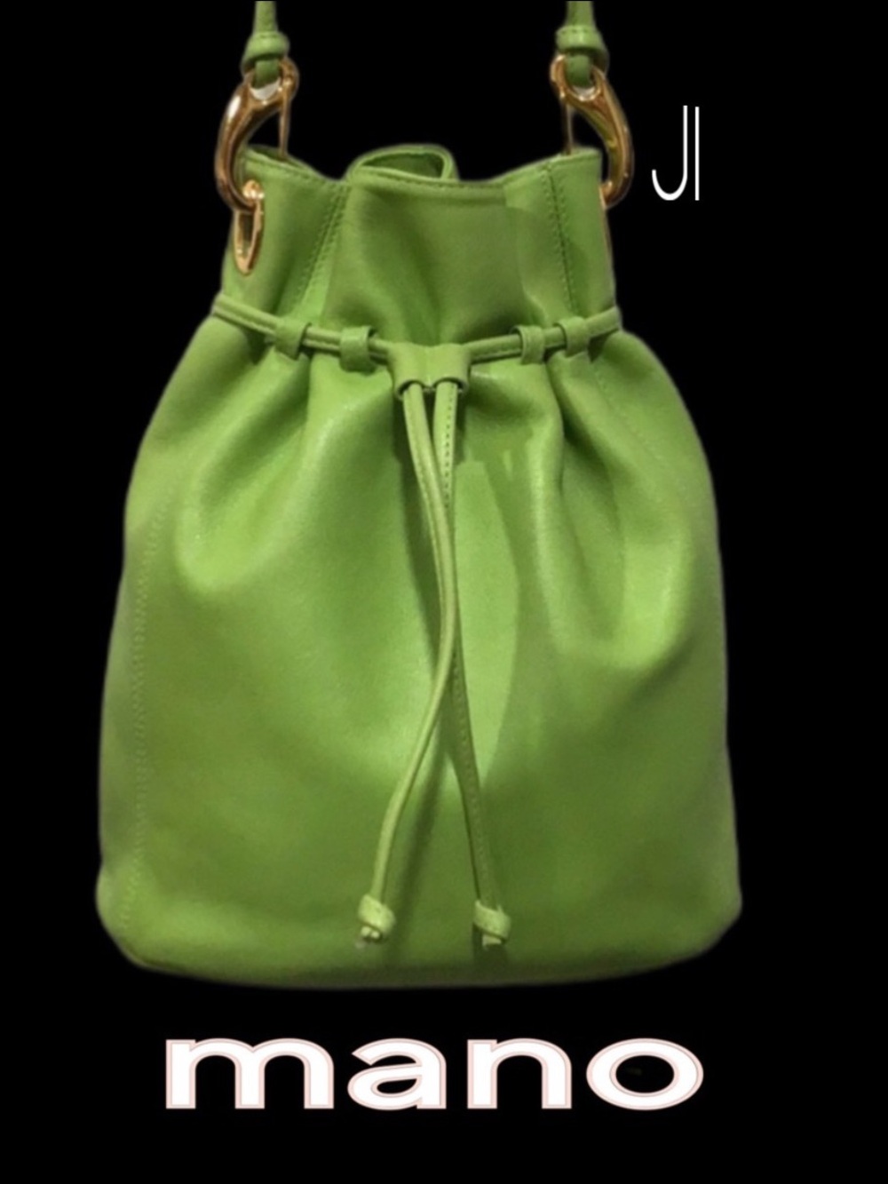 mano  Leather Crossbody‎ Bucket Bag